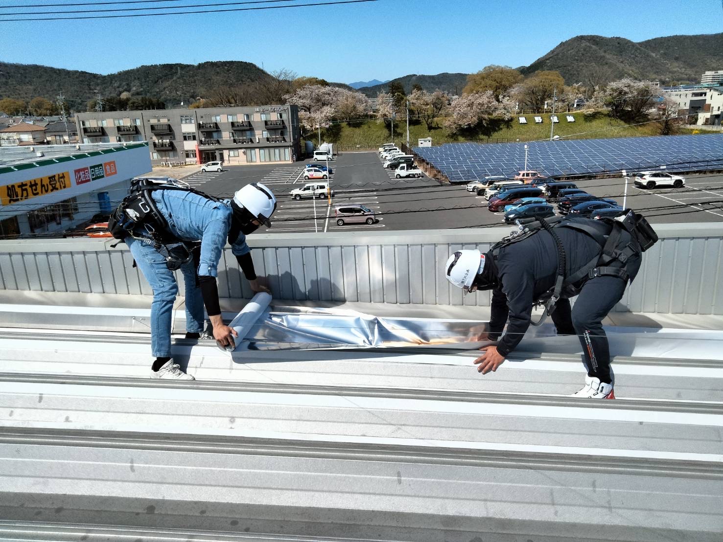 サーモバリア施工現場の様子